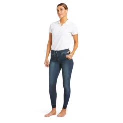 Ariat Women's Halo Denim Knee Patch Breech -Caval Riding Apparel Shop 10035311 Ariat wms halo.denim .kp .brch wash.1 4