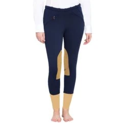 TuffRider Ladies Unifleece Pull-On Winter Breeches -Caval Riding Apparel Shop 10054 92 NVY 2