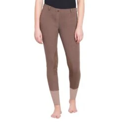 TuffRider Ladies Starter Lowrise Pull On Knee Patch Breeches -Caval Riding Apparel Shop 100566 479 798 lava brown 2