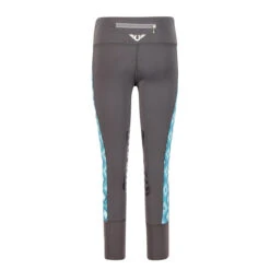 TuffRider Children's Artemis EquiCool Riding Tights -Caval Riding Apparel Shop 100914 504 26 charcoal print 2