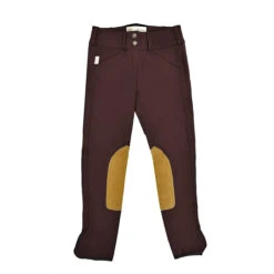 Tailored Sportsman Vintage Mid Rise Front Zip Breeches -Caval Riding Apparel Shop 1963 Bordeaux.Tan 00