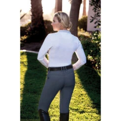 Romfh Ladies Sarafina Euro Seat Knee Patch Breeches -Caval Riding Apparel Shop 468455 ERS Romfh.Ladies.Sarafina.Euro .Seat .KneePatch.Breech Pewter Lifestyle