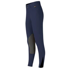 Kerrits Kids Crossover II Knee Patch Breech -Caval Riding Apparel Shop 60545 Kerrits Kids.CrossoverII.KP .Breech Navy Side