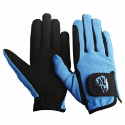 TuffRider Children's Performance Riding Gloves -Caval Riding Apparel Shop 9215 tf kids.perf .glvs blue front