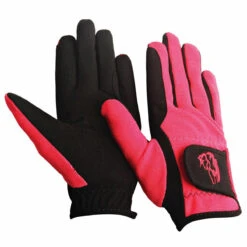 TuffRider Children's Performance Riding Gloves -Caval Riding Apparel Shop 9215 tf kids.perf .glvs raspberry front