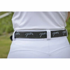Penelope Pearlog Belt -Caval Riding Apparel Shop 9600140 French.Eq Penelope Pearlog.Belt Black.Grey .3