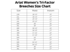 Ariat Women's Tri Factor X Bellatrix Full Seat Breech 11 Ariat Women's Tri Factor X Bellatrix Full Seat Breech -Caval Riding Apparel Shop Ariat Trifactor Sizechart 8ccdbe20 ec38 4dbc a716 e5906beae0f3