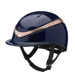 Charles Owen Halo With MIPS - Custom Helmet -Caval Riding Apparel Shop Charles.Owen Halo Midnight.Gloss .Rose .Gold