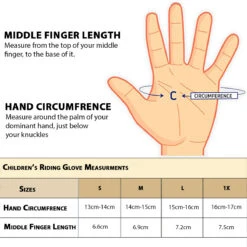 TuffRider Kids Leather Summer Gloves -Caval Riding Apparel Shop Children.Riding.Gloves.Sizing.Chart