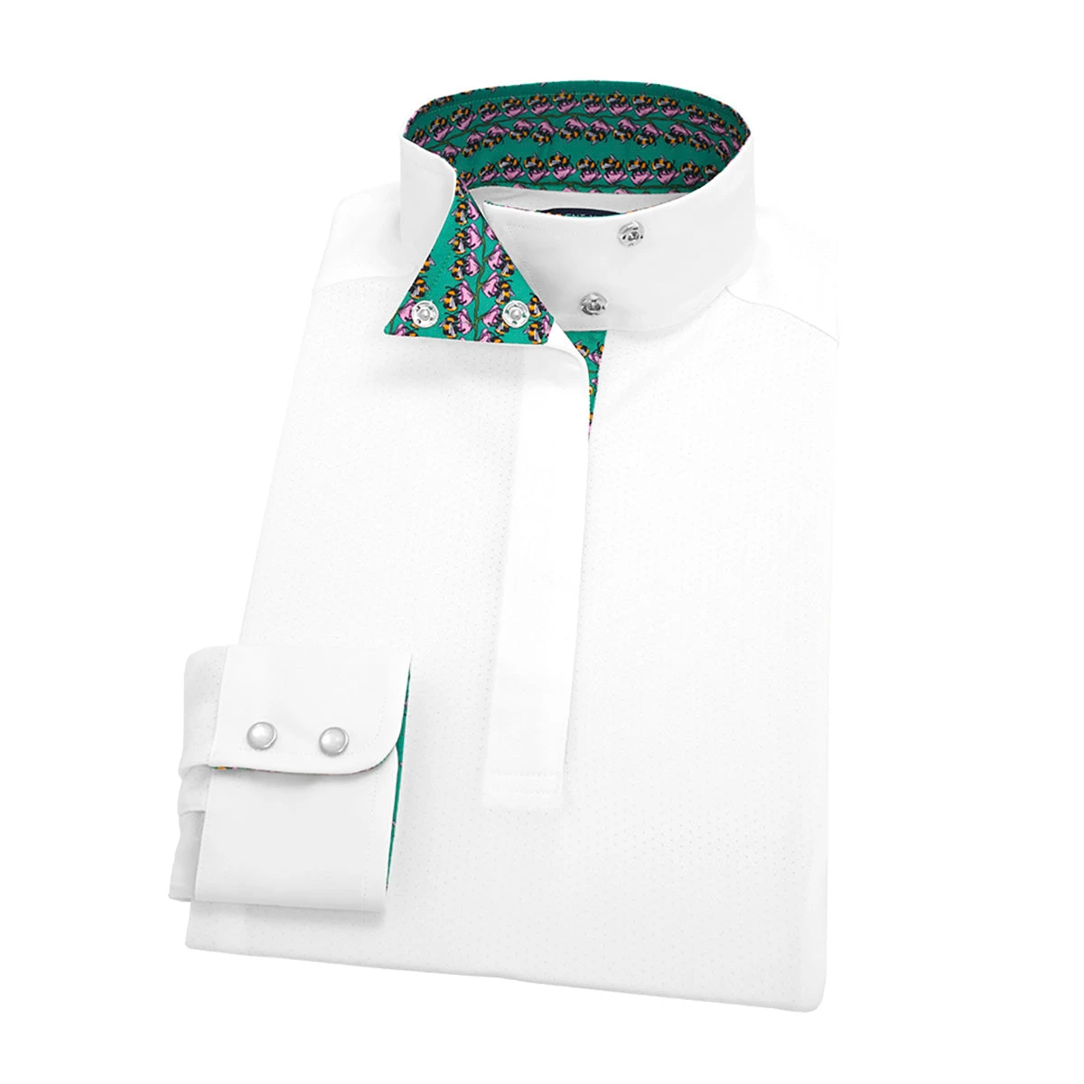 Essex Classics Ladies "Busy Bees" Talent Yarn Wrap Collar Long Sleeve Show Shirt 1 Essex Classics Ladies "Busy Bees" Talent Yarn Wrap Collar Long Sleeve Show Shirt