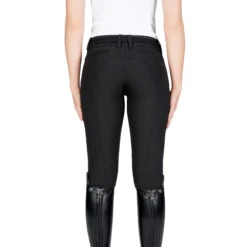 Equiline Women's X Shape Knee Grip Breech -Caval Riding Apparel Shop EQline 181 N08674 XShapeKG Black Back
