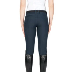 Equiline Women's X Shape Knee Grip Breech -Caval Riding Apparel Shop EQline 181 N08674 XShapeKG Blue Back