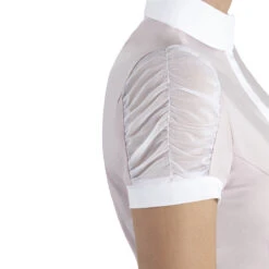 Equiline Women's GinnyG Competition Polo With Microstuds 8 Equiline Women's GinnyG Competition Polo With Microstuds -Caval Riding Apparel Shop EQline GinnyG.Show .Polo .Microstuds Violet.Ice Side