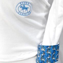 Essex Classics Girls "Lions" Talent Yarn Wrap Collar Long Sleeve Show Shirt -Caval Riding Apparel Shop ESL32 W2 Blue.Lions Straight 7ef69b1b b48b 435a bb2c c26650579193