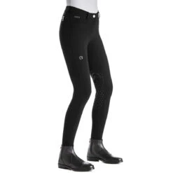 Ego 7 Women's Jumping CA Knee Patch Breech -Caval Riding Apparel Shop Ego7 Breeches Black Side