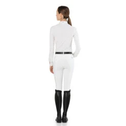 EGO 7 Women's Nina Long Sleeve Show Shirt -Caval Riding Apparel Shop Ego7 Womens.Nina .LS .Show .Shirt White Back