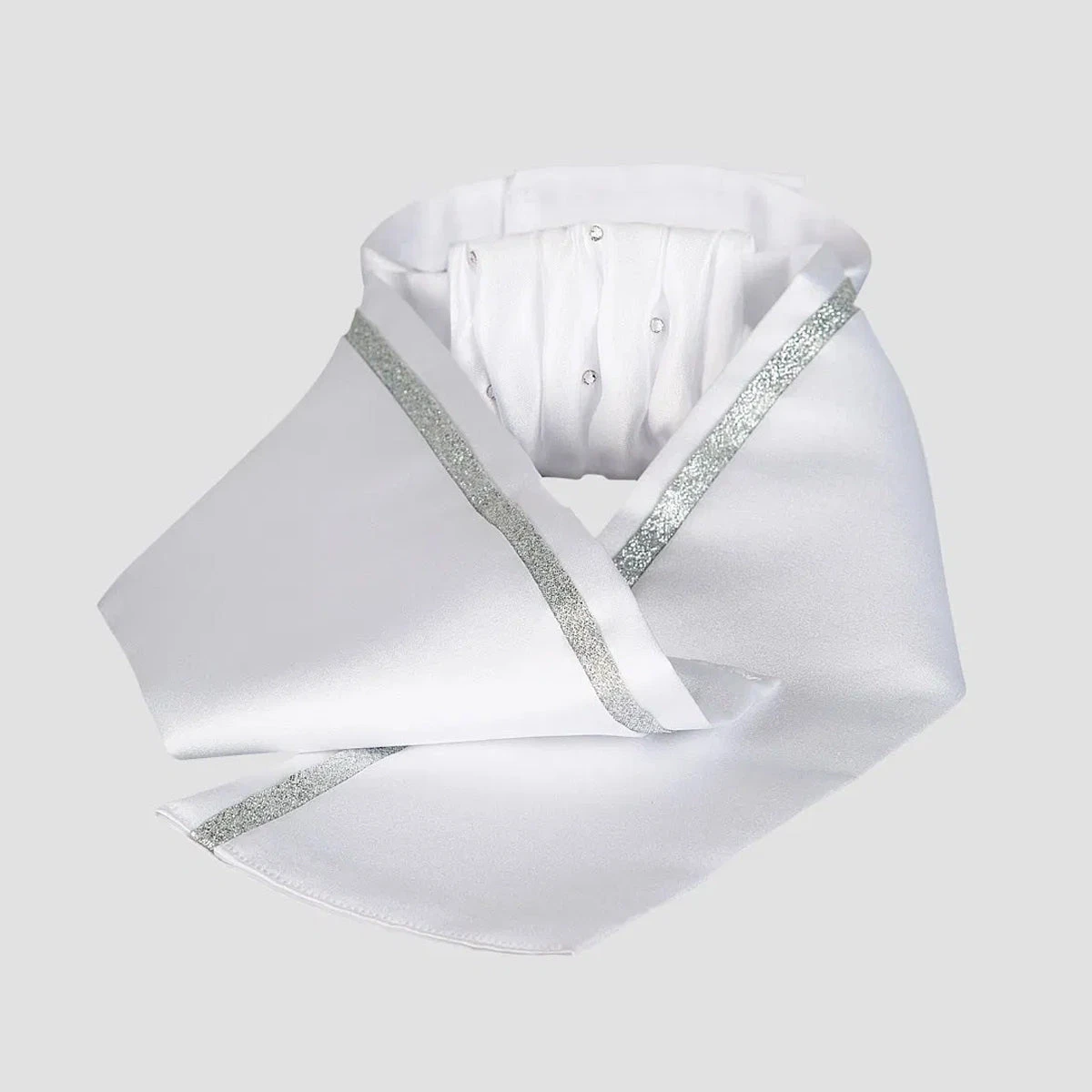 Equiline Cloe Stock Tie With Silver Ribbon 2 Equiline Cloe Stock Tie With Silver Ribbon - Image 2