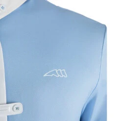 Equiline Evik Men's Competition Polo Long Sleeve Shirt -Caval Riding Apparel Shop Equiline Mens Evik.LS .Competition.Polo .Shirt Light.Blue Logo