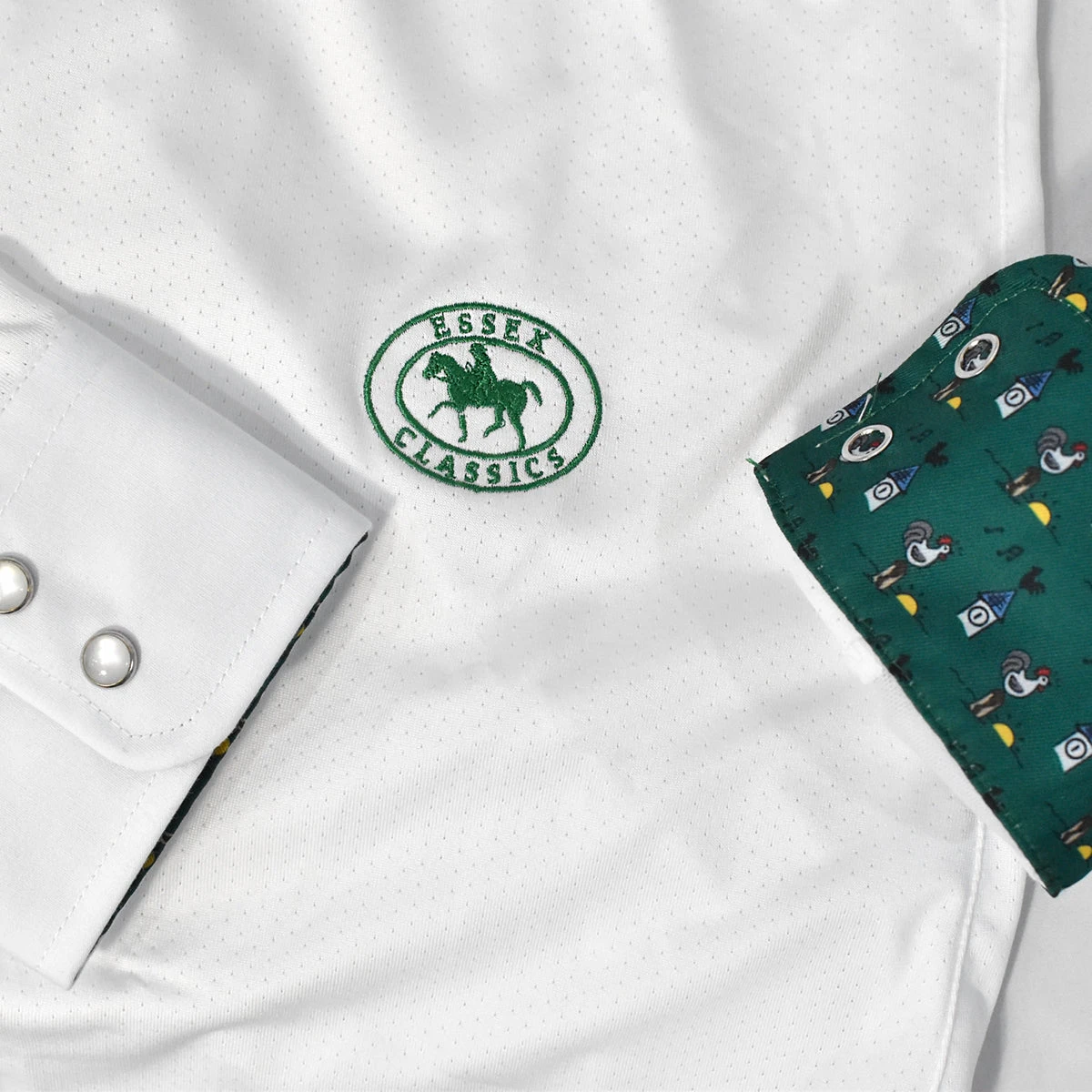 Essex Classics Ladies "Cock-a-Doodle-Do" Talent Yarn Straight Collar Long Sleeve Show Shirt 7 Essex Classics Ladies "Cock-a-Doodle-Do" Talent Yarn Straight Collar Long Sleeve Show Shirt - Image 7