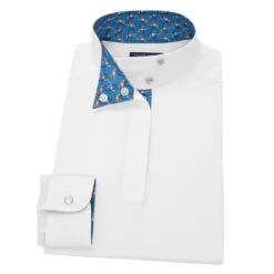 Essex Classics Girls "Lions" Talent Yarn Wrap Collar Long Sleeve Show Shirt