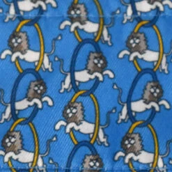 Essex Classics Girls "Lions" Talent Yarn Wrap Collar Long Sleeve Show Shirt -Caval Riding Apparel Shop Essex.Classics Show.Shirt SRG32 W2 Blue.Lions Wrap Swatch 00