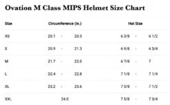 Ovation M Class MIPS Helmet -Caval Riding Apparel Shop FHT Mclass sizechart