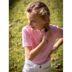 Jump'in Girls Short Sleeve Charlie Competition Polo Shirt -Caval Riding Apparel Shop Jump.In Girls.Charlie.Polo .Show .Shirt Pink.2