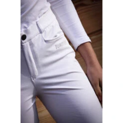 Jump'in Unisex Junior Sacha Breeches -Caval Riding Apparel Shop Jump.In Unisex.Junior.Sacha .Breeches White Front.Logo