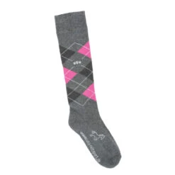 USG Karo Socks -Caval Riding Apparel Shop KARO KL.USG Socks Grey.Rose Front