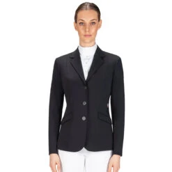 Equiline Women's Hayley Hunter Show Coat In X-Cool Evo -Caval Riding Apparel Shop M00874 EQuiline Hayley.Hunter Black