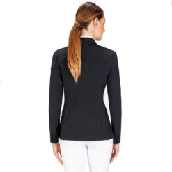 Equiline Women's Hayley Hunter Show Coat In X-Cool Evo -Caval Riding Apparel Shop M00874 EQuiline Hayley.Hunter Black Back