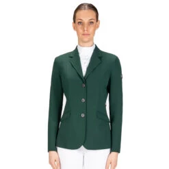 Equiline Women's Hayley Hunter Show Coat In X-Cool Evo -Caval Riding Apparel Shop M00874 EQuiline Hayley.Hunter Green