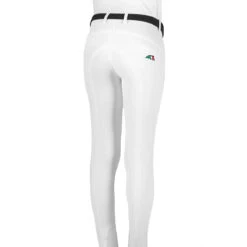 Equiline Girl's JinaK Knee Patch Breeches -Caval Riding Apparel Shop N05021 EQline JinaK White Back
