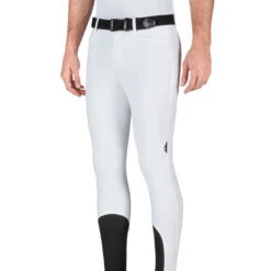 Equiline GrantK Men's B-Move Knee Grip Breeches -Caval Riding Apparel Shop N08479 EQline GrentK White