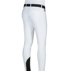 Equiline GrantK Men's B-Move Knee Grip Breeches -Caval Riding Apparel Shop N08479 EQline GrentK White Back