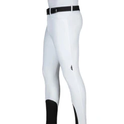 Equiline GrantK Men's B-Move Knee Grip Breeches -Caval Riding Apparel Shop N08479 EQline GrentK White Side