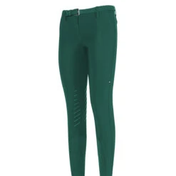 Equiline Women's CrendaK B-Move Knee Grip Breeches -Caval Riding Apparel Shop N09023 Crendak Equiline KP.B Move.Breeches Green.Pepper 01