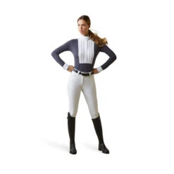 Ariat Womens Luxe Long Sleeve Show Shirt -Caval Riding Apparel Shop S23 WMS ENGL 10043395 full