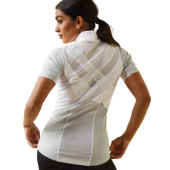 Ariat Womens Ascent 1/4 Zip Short Sleeve Show Shirt -Caval Riding Apparel Shop S23 WMS ENGL 10043400 back