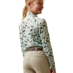 Ariat Youth Sunstopper 2.0 1/4 Zip Baselayer -Caval Riding Apparel Shop S23 YTH ENGL 10043605 back