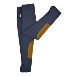Tailored Sportsman Vintage Mid Rise Front Zip Breeches -Caval Riding Apparel Shop T.Sports 1963 French.Blue Tan 3