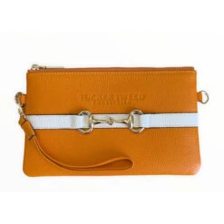 Tucker Tweed Equestrian Wellington Wristlet -Caval Riding Apparel Shop Tucker.Tweed Wellington.Marigold.White