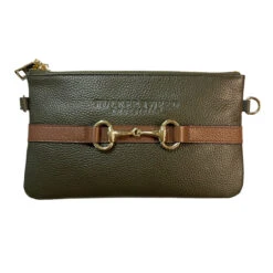 Tucker Tweed Equestrian Wellington Wristlet -Caval Riding Apparel Shop Tucker.Tweed Wellington Olive.Saddle.Brown 00