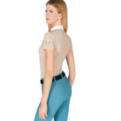 Vestrum Women's Camaiore Short Sleeve Show Shirt -Caval Riding Apparel Shop Vestrum Camaiore.Short .Sleeve.Show .Shirt Beige.Back