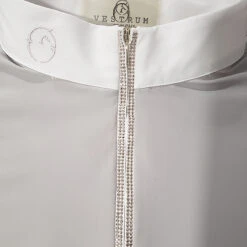 Vestrum Women's Manarola Short Sleeve Show Shirt -Caval Riding Apparel Shop Vestrum Manarola.SS .Show .Shirt Light.Grey Zipper