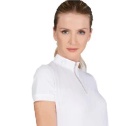 Vestrum Women's Manarola Short Sleeve Show Shirt -Caval Riding Apparel Shop Vestrum Manarola.SS .Show .Shirt White Front.2