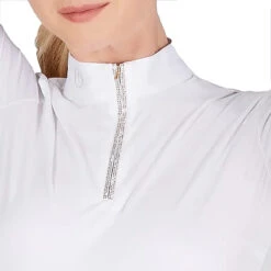 Vestrum Women's Manarola Short Sleeve Show Shirt -Caval Riding Apparel Shop Vestrum Manarola.SS .Show .Shirt White Zipper