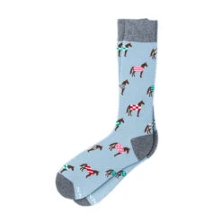 Wild Attire Inc. Horsin' Around Carded Cotton Socks -Caval Riding Apparel Shop Wild.Attire.Inc pale blue carded cotton horsin around 01