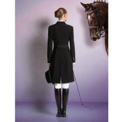 Equiline Women's Marilyn Dressage Tail Coat In X-Cool Evo -Caval Riding Apparel Shop black10 18920.1583545753.1280.1280