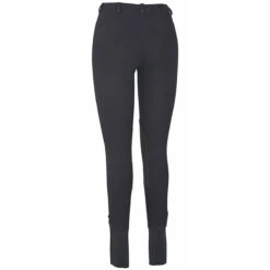 TuffRider Ladies Cotton Lowrise Pull-On Knee Patch Breeches -Caval Riding Apparel Shop black2 64458.1588621808.1280.1280